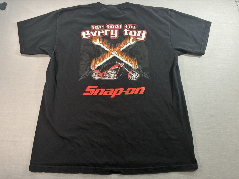 Snap-on Distressed Shop Shirt Mens XL Mechanic Garage Tee Biker Graphic